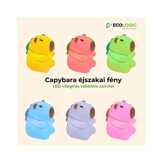 Capybara éjszakai fény