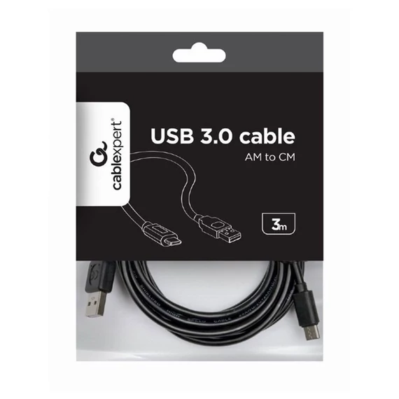 Gembird CCP-USB2-AMCM-10 USB2.0 AM to Type-C cable 3m Black