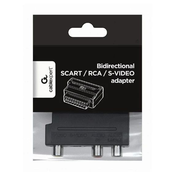 GEMBIRD CCV-4415 Adapter SCART plug to 3 RCA jacks and 1 S-Video jack with switch