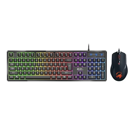 Genius Scorpion KM-GX6 RGB világításos billentyűzet és egér Copilot funkcióval