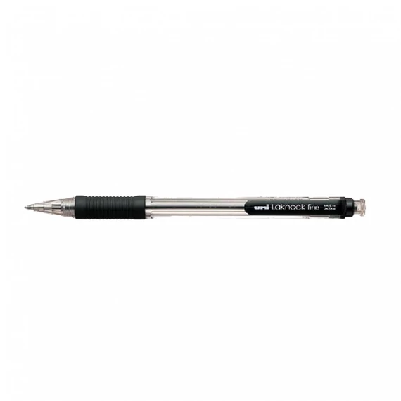 Golyóstoll, 0,4 mm, nyomógombos, UNI "SN-101 Laknock Fine", fekete