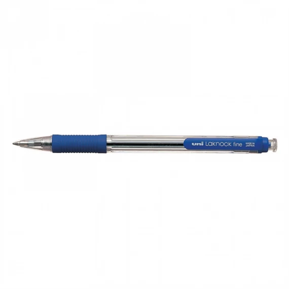 Golyóstoll, 0,4 mm, nyomógombos, UNI "SN-101 Laknock Fine", kék