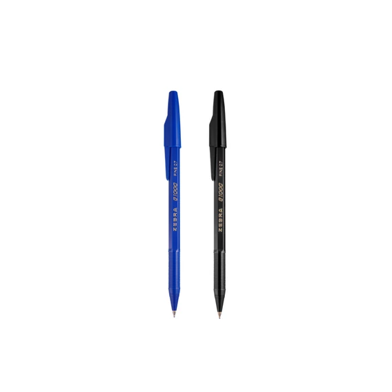 Golyóstoll 0,7mm, kupakos, fekete  B1000 Zebra, írásszín fekete