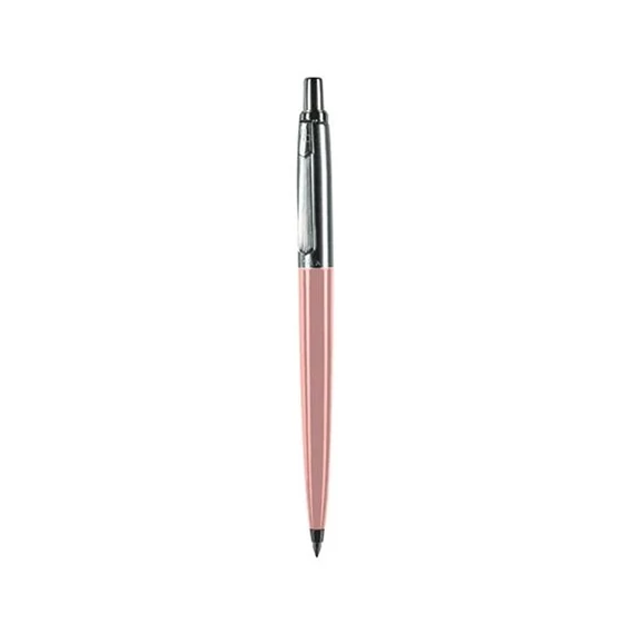 Golyóstoll, 0,8 mm, nyomógombos, pasztell rózsaszín tolltest, PAX, kék