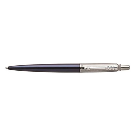 Golyóstoll, 0,7 mm, ezüst színű klip, royal kék tolltest, PARKER, 