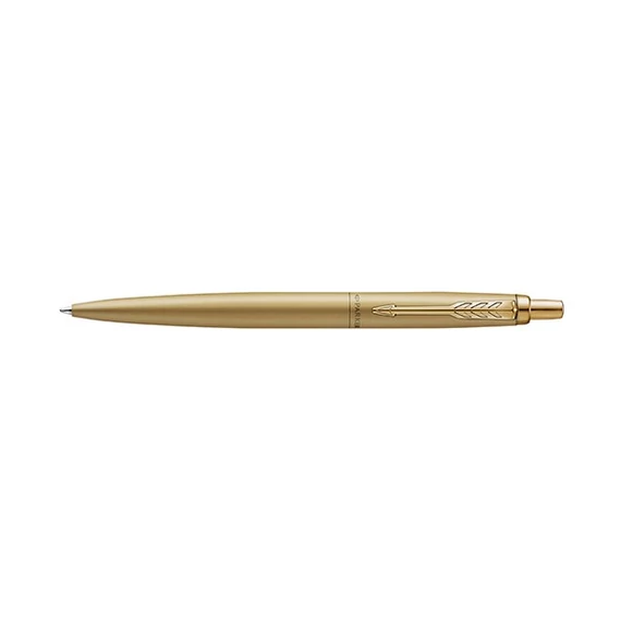 Golyóstoll, 0,7 mm, nyomógombos, arany színű klip, arany tolltest, PARKER, 