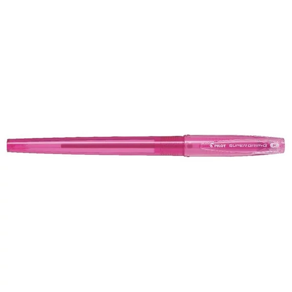 Golyóstoll, 0,22 mm, kupakos, PILOT "Super Grip G", rózsaszín