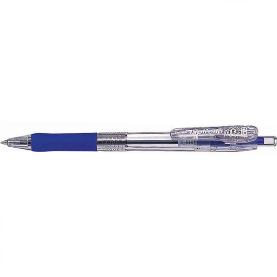 Golyóstoll, 0,21 mm, nyomógombos, ZEBRA "Tapli Clip ECO", kék