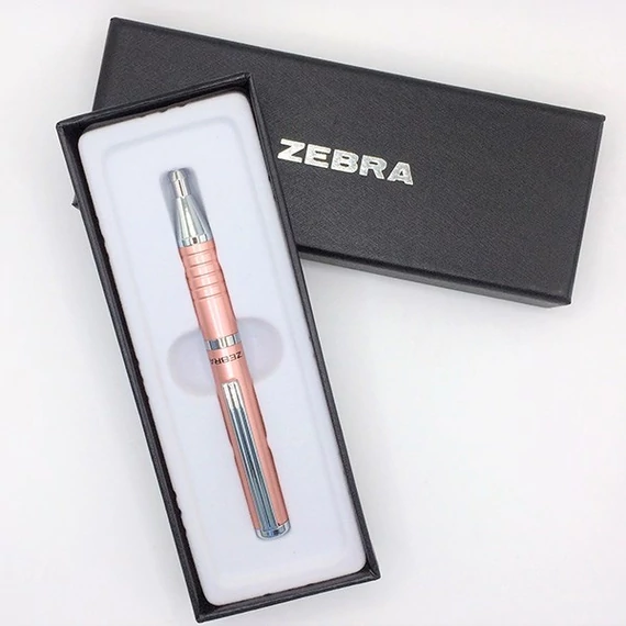 Golyóstoll, 0,24 mm, teleszkópos, rose gold színű tolltest, ZEBRA 