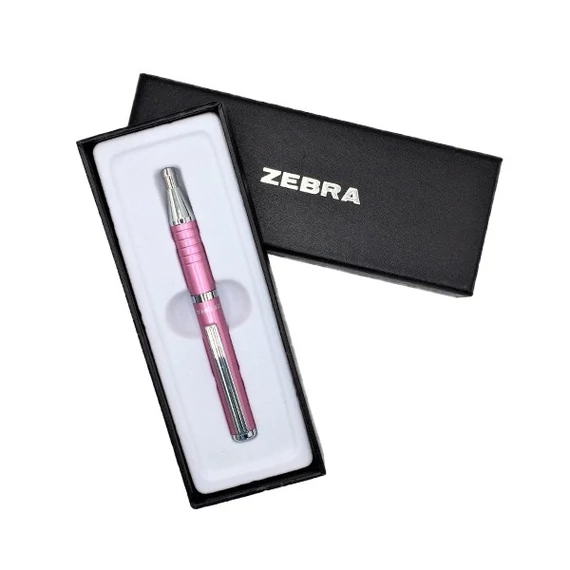 Golyóstoll, 0,24 mm, teleszkópos, metál pink tolltest, ZEBRA 