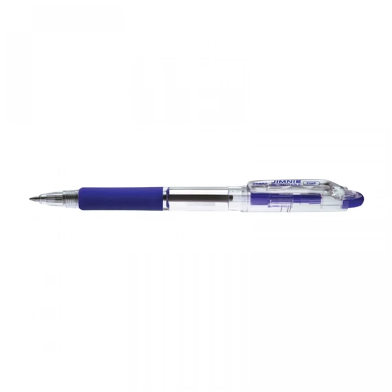 Golyóstoll, 0,24 mm, nyomógombos, ZEBRA "Jimnie", kék