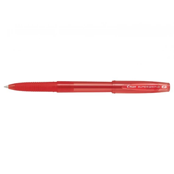 Golyóstoll, 0,22 mm, kupakos, PILOT "Super Grip G", piros