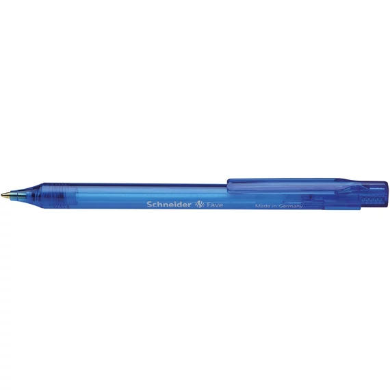 Golyóstoll, 0,5mm, nyomógombos, SCHNEIDER "Fave", kék,