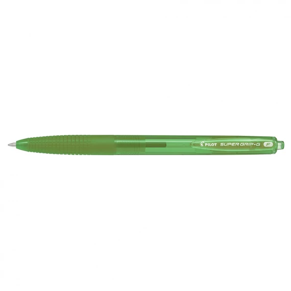 Golyóstoll, 0,22 mm, nyomógombos, PILOT "Super Grip G", zöld