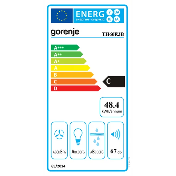 Gorenje TH60E3B fekete teleszkópos páraelszívó