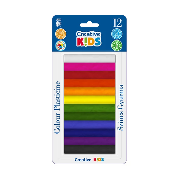 Gyurma ICO Creative Kids színes 165gr 12db-os készlet