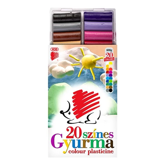 Gyurma ICO Süni színes 400gr 20db-os készlet