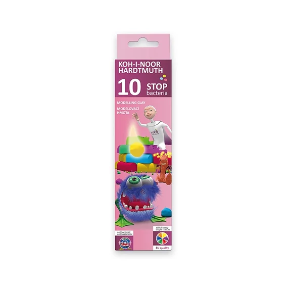 Gyurma KOH-I-NOOR antibakteriális színes 200gr 10db-os készlet