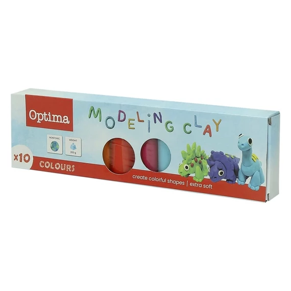 Gyurma OPTIMA színes 200 g 10 darabos
