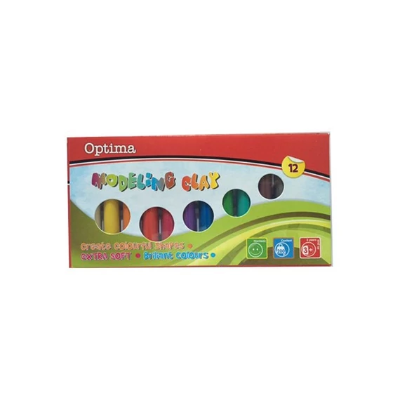 Gyurma OPTIMA színes 200gr 12db-os