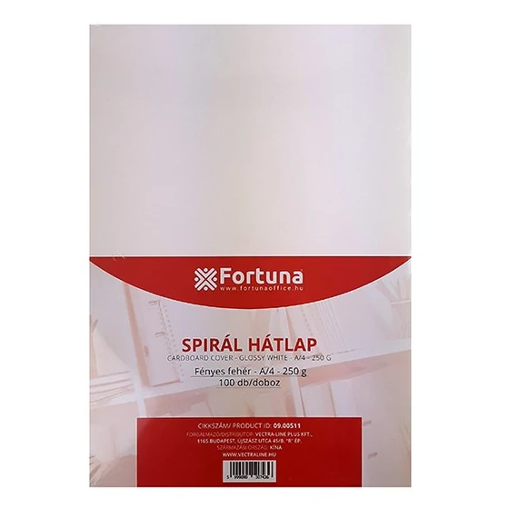 Hátlap FORTUNA A4 230g fényes fehér 100/dob