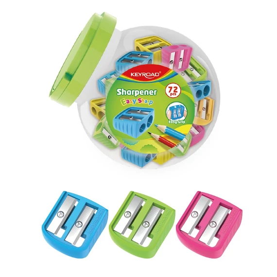 Hegyező 1 lyukú 72 db/display Keyroad Easy-sharp vegyes színek