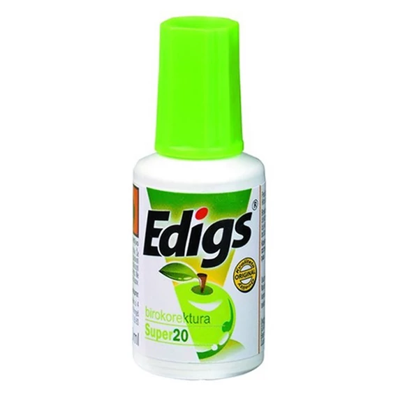 Hibajavító folyadék 20ml, ecsetes Edigs Bianco