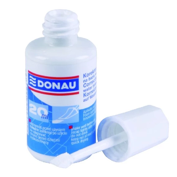 Hibajavító folyadék, vízbázisú, szivacsos, 20 ml, DONAU