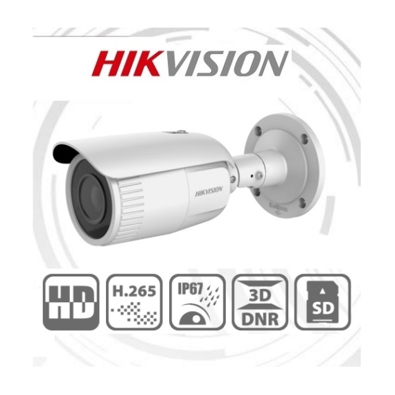 Hikvision IP csőkamera - DS-2CD1643G0-IZ (4MP, 2,8-12mm, kültéri, H265+, IP67, IR30m, ICR, WDR, 3DNR, SD, PoE)
