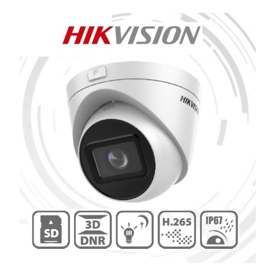 Hikvision IP turretkamera - DS-2CD1H43G0-IZ (4MP, 2,8-12mm, kültéri, H265+, IP67, IR30m, ICR, WDR, 3DNR, SD, PoE)