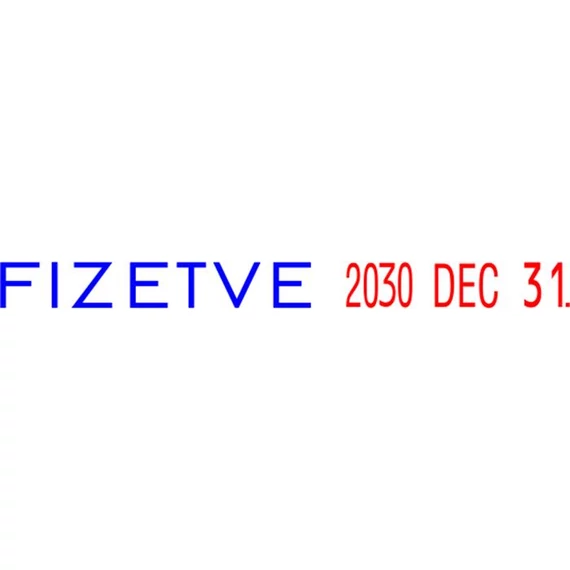 Dátum- és szövegbélyegző, 12 féle szöveggel, COLOP 