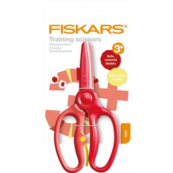 Olló, gyakorló, óvodai, FISKARS, piros