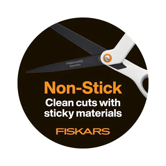 Olló, általános, tapadásmentes, 21 cm, FISKARS 