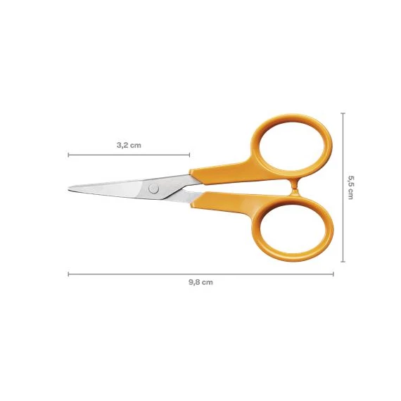 Varróolló, 10 cm, hajlított, FISKARS 