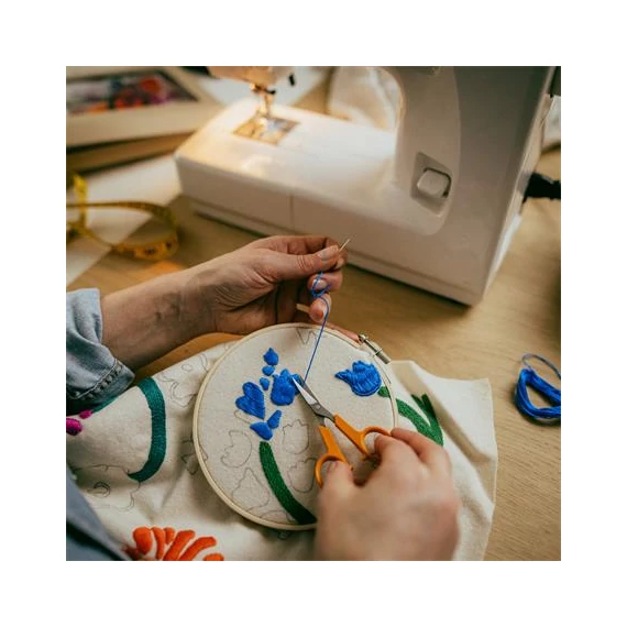 Varróolló, 10 cm, hajlított, FISKARS 