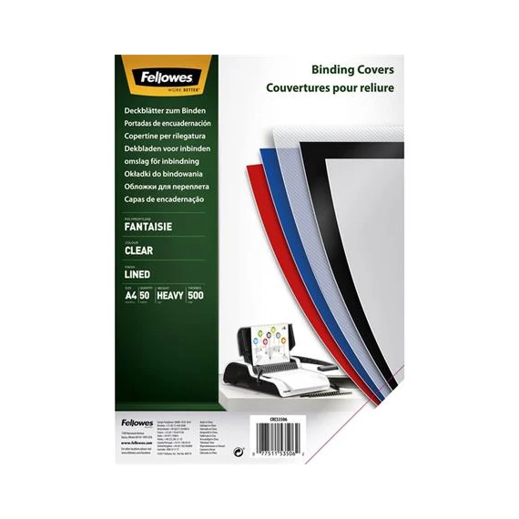 Hátlap, A4, 500mikron, FELLOWES 