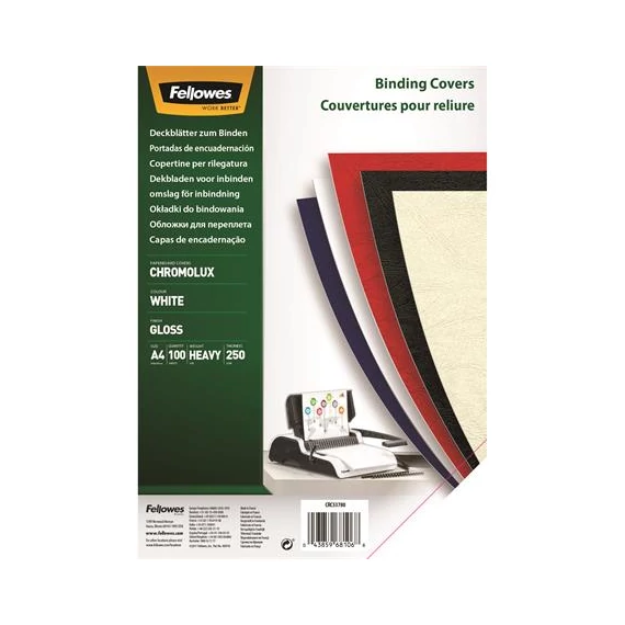 Hátlap, A4, 250 g, fényes, FELLOWES 