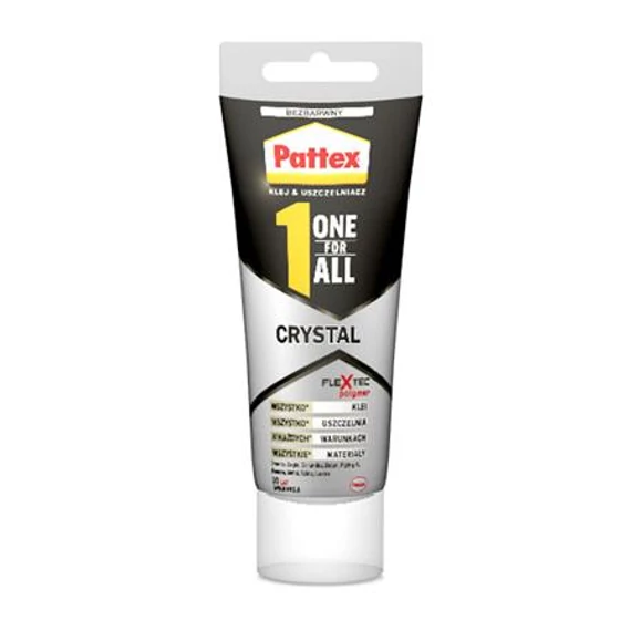 Ragasztó, építési-szerelési, 90 g, HENKEL "Pattex One for All Crystal"