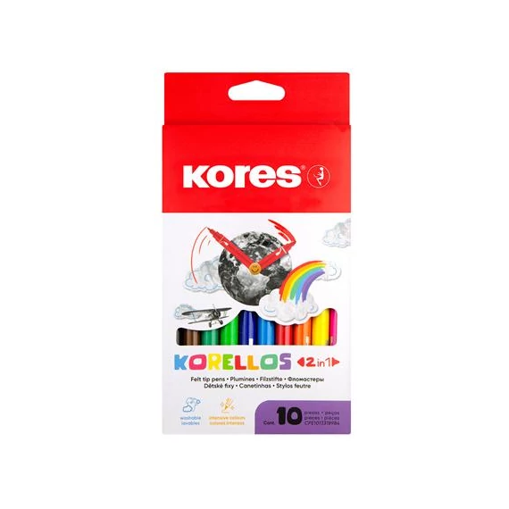 Filctoll készlet, 1-3 mm, kimosható, KORES 