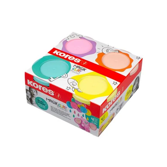 Gyurma 160g levegőre száradó 4 pasztell szín KORES 