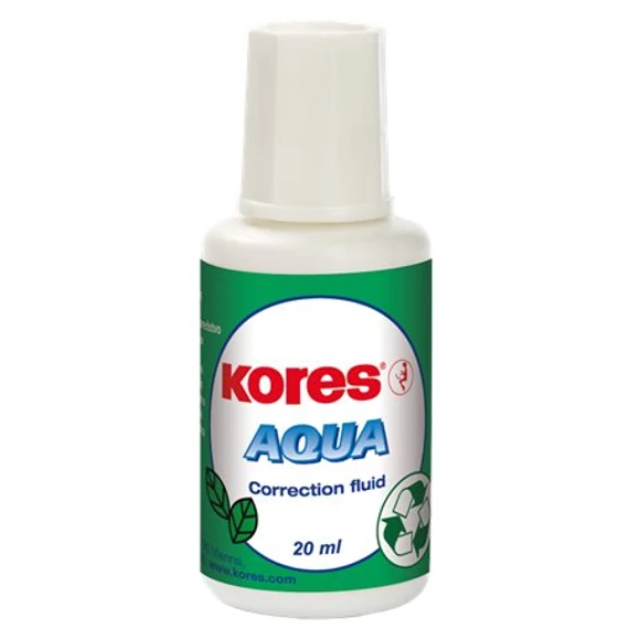 Hibajavító folyadék, vízbázisú, 20 ml, KORES 