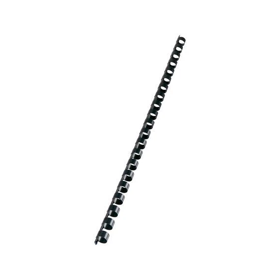 Spirál, műanyag, 12mm, 56-80lap, VICTORIA, fekete, 100db/doboz