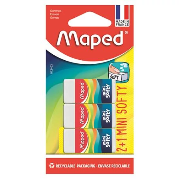 Radír, MAPED "Mini Softy", 3db/bliszt