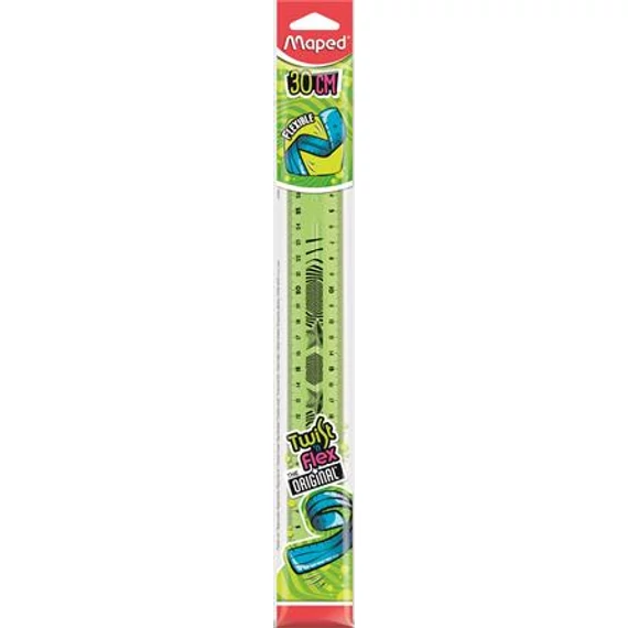 Vonalzó, műanyag, törhetetlen, 30 cm, MAPED 