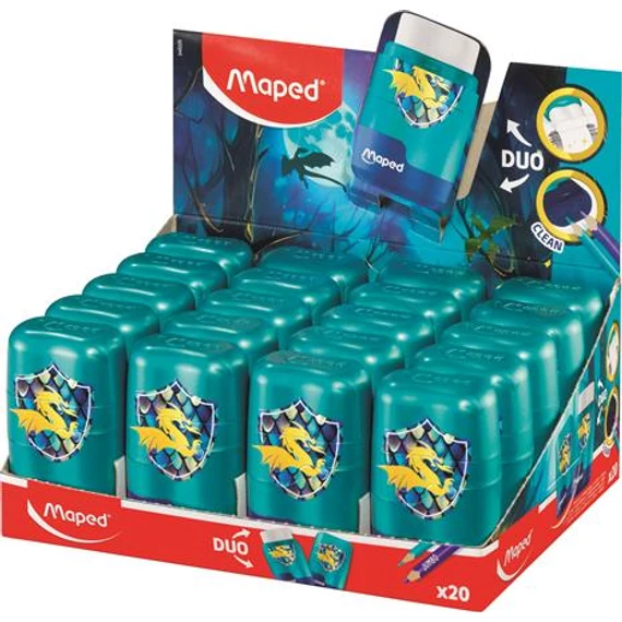Hegyező és radír display, kétlyukú, tartályos, MAPED 