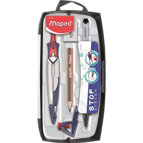 Körző készlet, rögzíthető lábakkal, 7 darabos, MAPED 