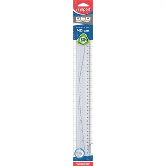 Vonalzó, műanyag, 40 cm, MAPED 