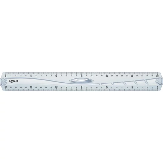 Vonalzó, műanyag, 30 cm, MAPED 