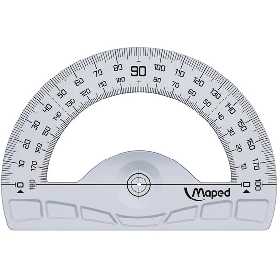 Szögmérő, műanyag, 180°, MAPED 