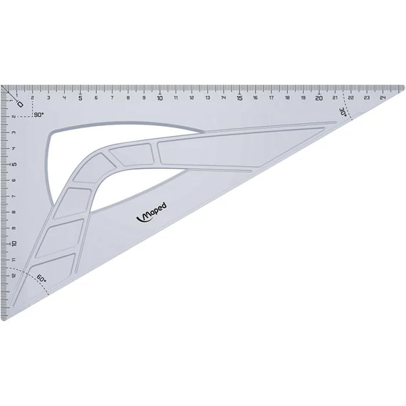 Háromszög vonalzó, műanyag, 60°, 26 cm, MAPED 
